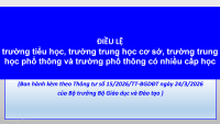 ĐIỀU LỆ TRƯỜNG PHỔ THÔNG