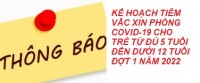 Kế hoạch tổ chức tiêm chủng vắc xin phòng COVID-19 đợt 1 cho trẻ em từ đủ 5 tuổi đến dƣới 12 tuổi trên địa bàn huyện Vĩnh Thạnh năm 2022