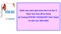TB DANH MUC SGK 8 11