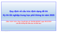 CAU TRUC DE THI TN THPT TU NAM 2025
