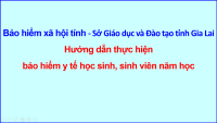 Hướng dẫn thực hiện bảo hiểm y tế học sinh, sinh viên năm học