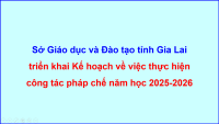 Kế hoạch triển khai thực hiện công tác pháp chế năm học 2025 2026
