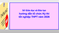 SGDĐT HUONG DAN TO CHUC KY THI TN THPT 2026