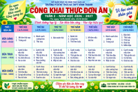 CÔNG KHAI THỰC ĐƠN TUẦN 2
