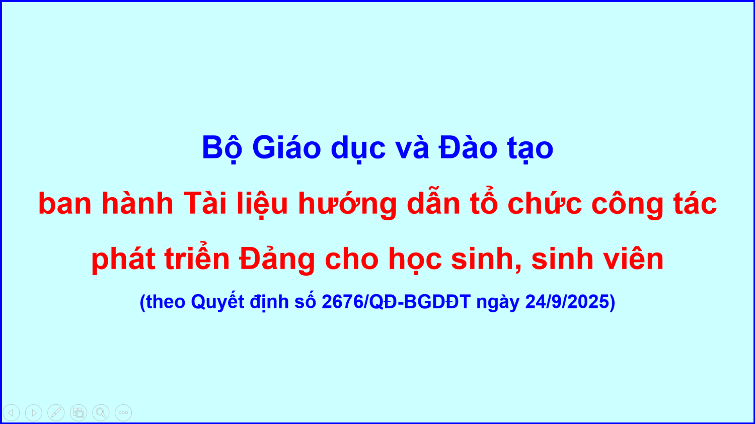 Tài liệu hướng dẫn tổ chức công tác phát triển Đảng cho học sinh, sinh viên