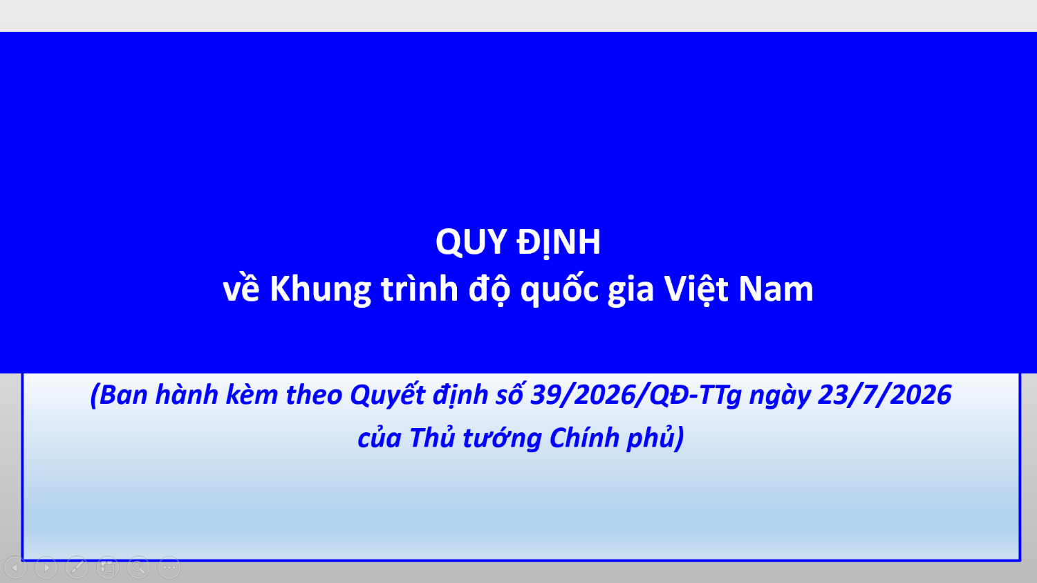 Khung trình độ quốc gia Việt Nam